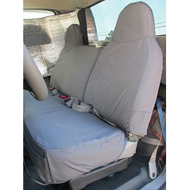 Durafit Seat Covers, F222 Gray Waterproof Seat Covers for 1997-1998 Ford F150 Solid Bottom 40/60 Split Back Seat with Molded Headrests