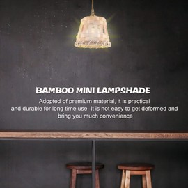 DOITOOL Handwoven Light Shade Rattan Woven Lamp Cover Small Lamp Shades Barrel Ceiling