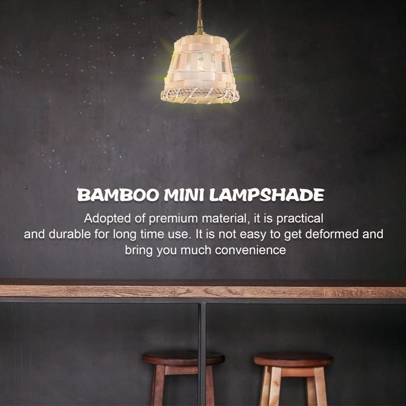 DOITOOL Handwoven Light Shade Rattan Woven Lamp Cover Small Lamp