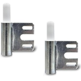2 x Frame Parts for Steel Frame Glass Door Hinges Galvanised Steel (Rt. for 2 Pieces Steel Frame Hinges with Plastic Sleeve)