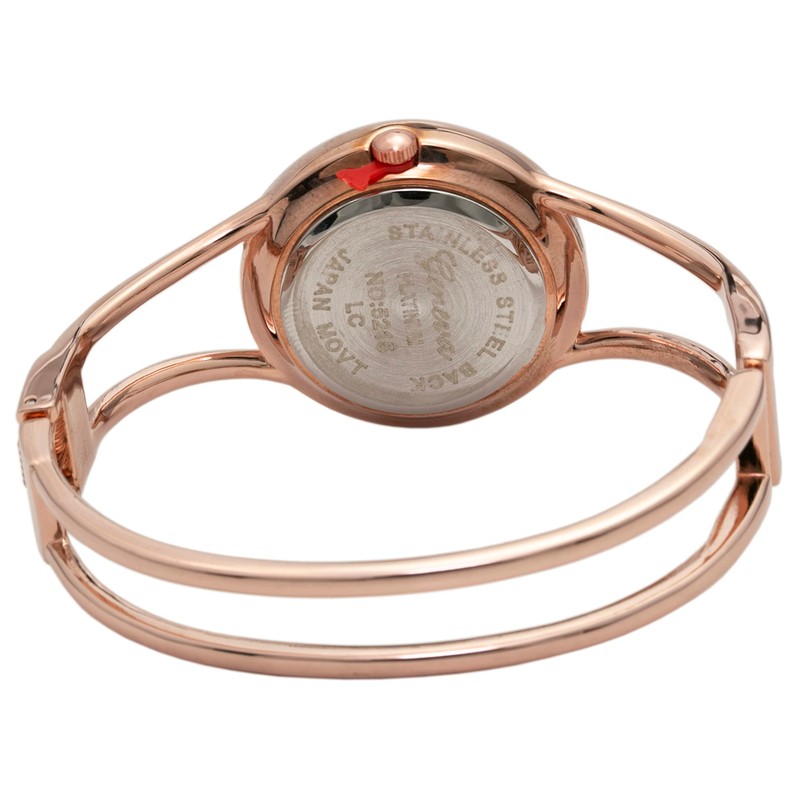 Blekon Silver Round Face Metal Double Band Fashion Women's Bangle