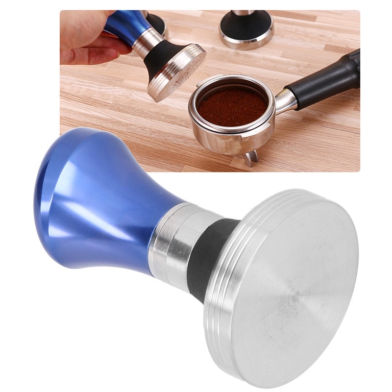 58mm Flat Coffee Tamper Stainless Steel Base Coffee Powder Hammer