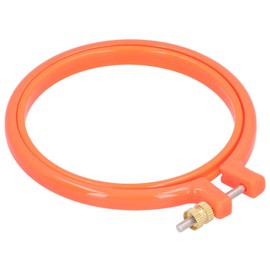 Kodrily Small Embroidery Hoop Ornaments, 1PCS Plastic Embroidery Hoops Bulk, Adjustable Embroidery Ring, Tiny Embroidery Hoops, Sewing Hoop for Cross Stitch Random Color (4 Inch)