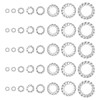 uxcell 320Pcs External Tooth Washers Assortment Kit, 304 Stainless Steel