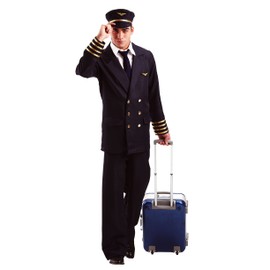 Foxxeo 10256 pilot costume, size M - XXXL, m