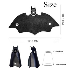 Bat Keyring, Bat Keychain, Leather Keyring for Men, PU Leather Keyring, Bat Car Key Fob Bag, Keychain for Men, Black, black