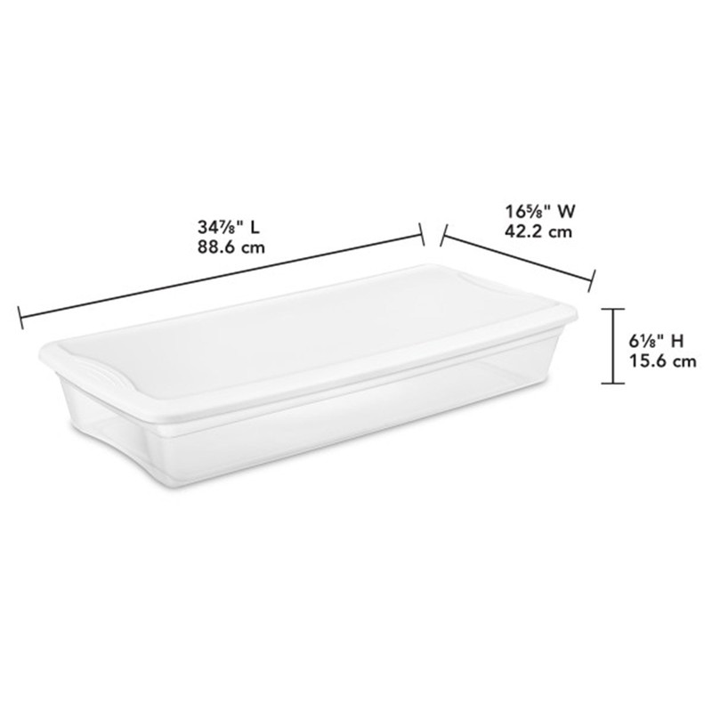 Sterilite 12-Pack 41 Quart Storage Box, Stackable Clear Plastic Bins