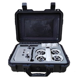 INNVO Waterproof Case for DJI Neo Fly More Combo Hard Shell Protective Carrying Case Mesh Pocket Provide Extra Space for Accessories Black (IWC008)