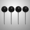 Kisangel 100Pcs Map Push Pins Black Map Tacks Plastic Round