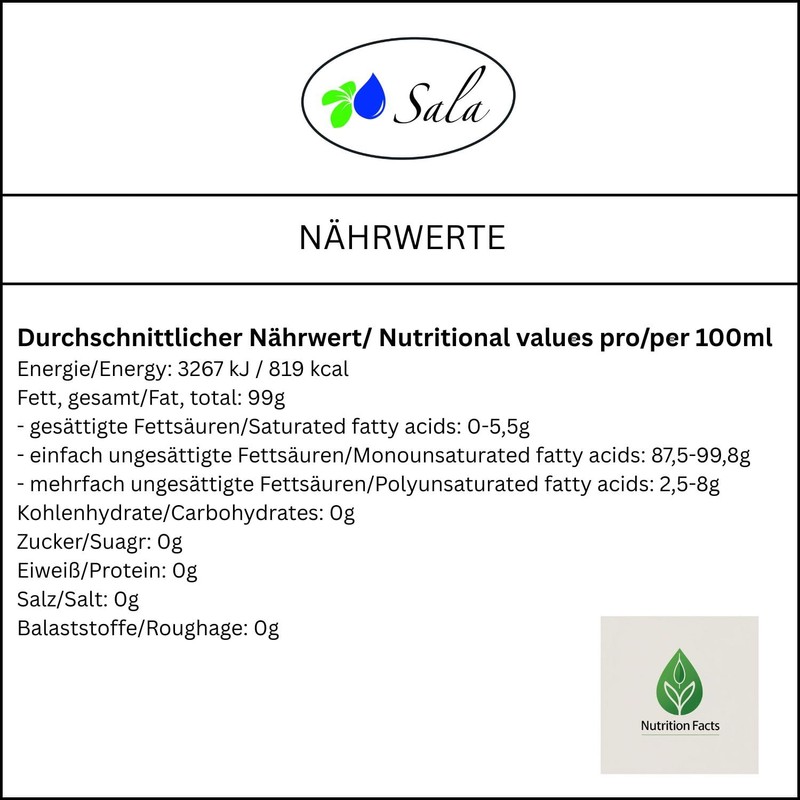 Sala Rizinusöl kaltgepresst BIO 50 ml Pipette