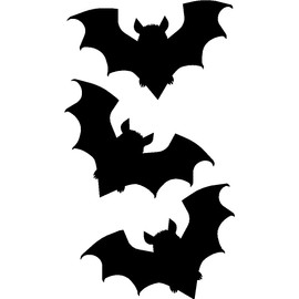 threebat-Black, I Make Decals®, Waterproof, White Vinyl Base, 3.5" X 2", Hard Hat, Lunch Box, Vinyl Decal car Sticker