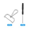 QUARKZMAN Pack of 4 Swivel Carabiner Hooks, 38 mm (1