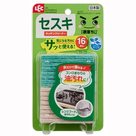 LEC Gekiochi-kun Kitchen Cleaner, Sesquicarbonate Formulated Sponge, Can be used quickly for unpleasant stains