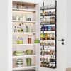 Churboro Over the Door Pantry Organizer Rack with 9 Adjustable