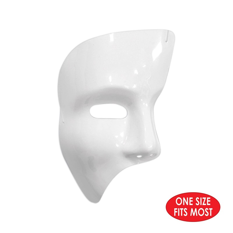 Beistle S60820-WAZ12 Phantom Masks, White