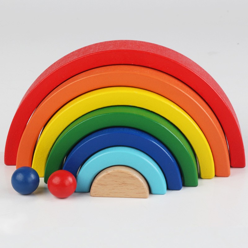 Colorful Building Blocks Educational Interesting Preschool Wooden Stacking Blocks for
