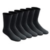 Dickies Men's 6 Pack Cushion Crew Socks, Black, 10-13 Sock/6-12
