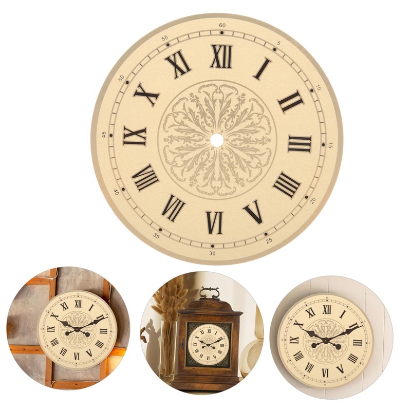COHEALI 2pcs Aluminum DIY Clock Dial Replacement Roman Numeral Design