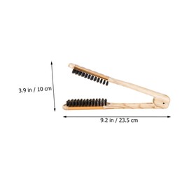 Healvian Hair Straightening Comb for Professional Styling -shaped Hair Clamp Double-sided Design for Daily Use and Blow Drying