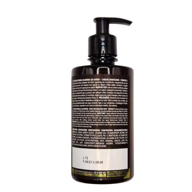 SALVATORE COSMETICA TANINO THERAPY RESTRUCTURING SHAMPOO STEP 1, 10.1 FL