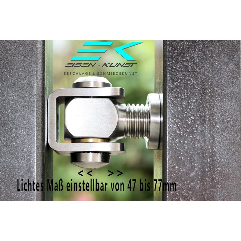 UHRIG Gate Hinge Stainless Steel M20 V2A Steel Hinge, Adjustable