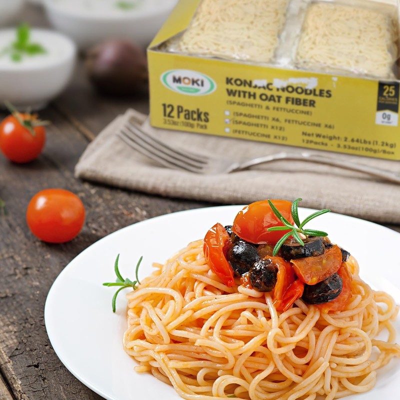 MOKI Since 2005 Oat Fiber SPAGHETTI, Gluten-Free, Low Carb, Keto-Friendly,
