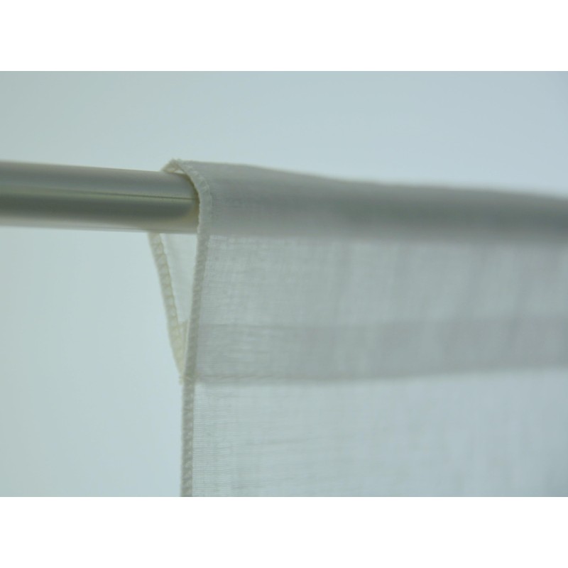 Clever-Kauf-24 Mini Panel Curtain Set, 3 Pieces, White, Transparent, 2