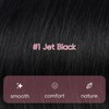 Eliysako Professional Invisible Tape hair human Hair Extensions #1 Jet