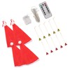 Hanging Lighted Glowing Santa Hats with Bells Battery Powered Fairy