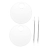 IWOWHERO 2sets Acrylic Mixing Palette Set Small Trays for Makeup