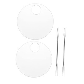 IWOWHERO 2sets Acrylic Mixing Palette Set Small Trays for Makeup Nail Art and Eyeshadow Application Non-penetrating Surface Easy to Clean