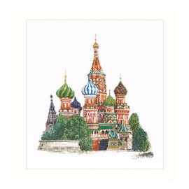 Thea Gouverneur - Cross Stitch Kit - Saint Basil Cathedral Moscow - Linen - 36 Count - For Adults - 513
