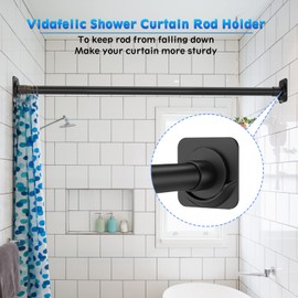 Vidafelic Adhesive Shower Curtain Rod Holders,4Pack Curtain Rod Mount Holder for Wall,Bathroom Curtain Tension Rod Retainer,Stick On,Waterproof (Rod Not Included)