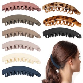 Pack of 9 Banana Clip Hair, Vintage Banana Hair Clip, Ponytail Hair Clip, Banana Hair Clip, Vintage Hair Clip, Banana Clip, Sturdy Banana Clip, Hair, Thick Hair, Large, for Women