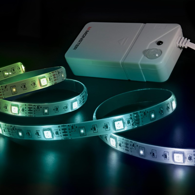 XTREME Monster Multicolor/Multi-White 6.5ft LED Light Strip with Motion Activation,