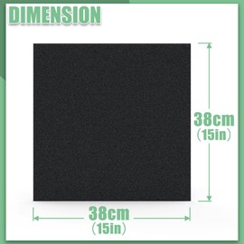 Memrita 2Pcs 38 x 38 cm Air Conditioner Replacement Foam Filters,Can Cut to Fit Most Air Conditioner,Replacement Pre Filter Compatible with RV Top Vent AC,Room AC,Air Purifier,Black