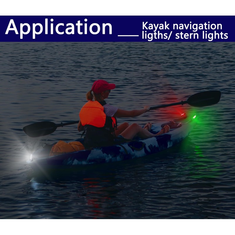 6Pack Kayak Lights for Night Kayaking- Battery Operated Navigation Lights