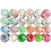 24 Colors Gow in the Dark Chunky Fine Mix Glitter