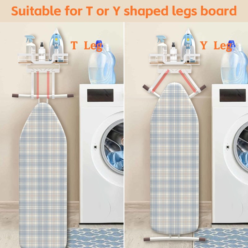 Paroto Ironing Board Holder Wall Mount, Laundry Room Organization Storage,