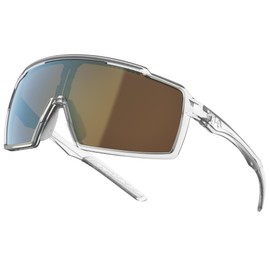 720armour A-Fei HiColor Sports Sunglasses – Limited Edition, UV400 Protection, Clear Frame with HiColor Green Lens, for Running, Cycling, Baseball & Golf