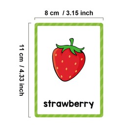 Lachilly Fruits and Vegetables Learning Flashcards, High Frequency Words, Beginning Reading, Kindergarten, ESL Teaching Materials, Autism Learning Materials, Vocabulary Building, 25 Cards, 48 Words