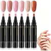 6 Piezas Pen Esmalte de Esmalte de Uñas, Rotuladores de