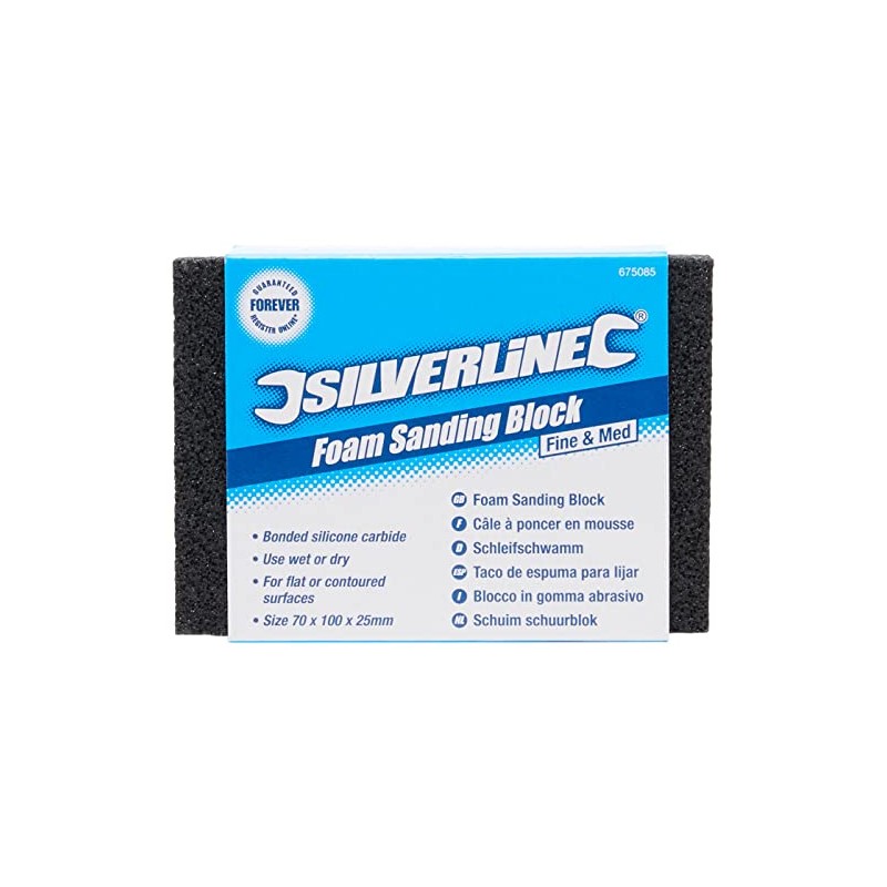 Silverline Foam Sanding Block Fine & Medium (675085)