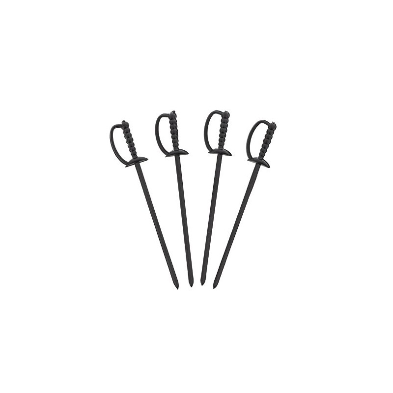Royal 3.25 Inch Black Plastic Sword Picks, Package of 1000