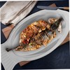 DOITOOL Fish Serving Platter Stainless Steel Fish Dish Fish Shaped