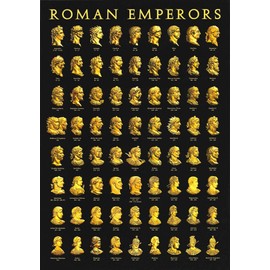 QSHPO Roman Emperors Metal Signs Historical Researchers Posters Room Decor Retro Plaque Home Club Wall Decor 12x17 Inches, 12 in x 17 in