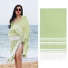 LINENOVA 100% Cotton Turkish Beach Towel 180x100cm, Sand Free Quick