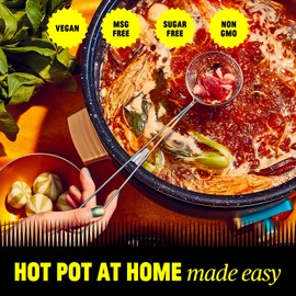 FLYBYJING Fire Hot Pot Soup Base, Spicy Sichuan Hot Pot at Home, Packed with Umami Flavor, No MSG, Vegan and Sugar Free, Perfect and Unique Dinner Party or Family Meal (Pack of 2)