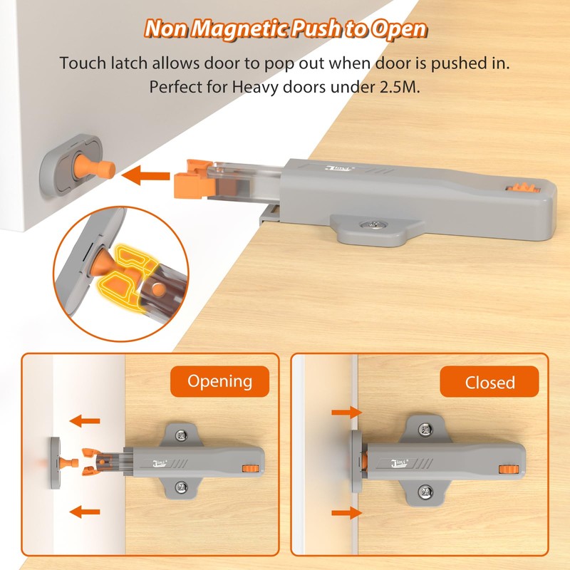 Jiayi Push to Open Door Latch, 4 Pack Push Open