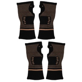 Healvian 2pairs High Elasticity Wrist Sleeves for Sports Comfortable Support for Men Women for Riding Fitness Outdoor Activities Black